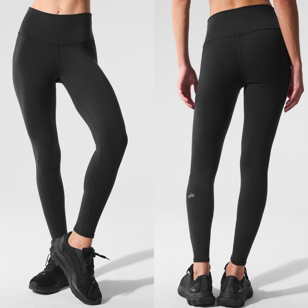 Alo Yoga 7/8 High-Waist Airbrush Legging Black SZ M